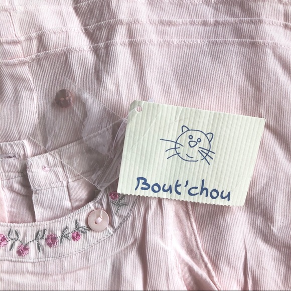 NWT-Baby Pink Floral Embroidery Neck Dress 9M - Picture 8 of 8